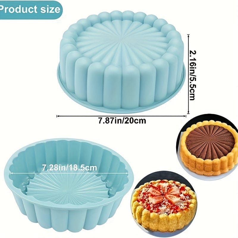 Moule à gâteau en silicone anti-adhésif - Rond pour Mariages, Anniversaires (19.99 cm)
