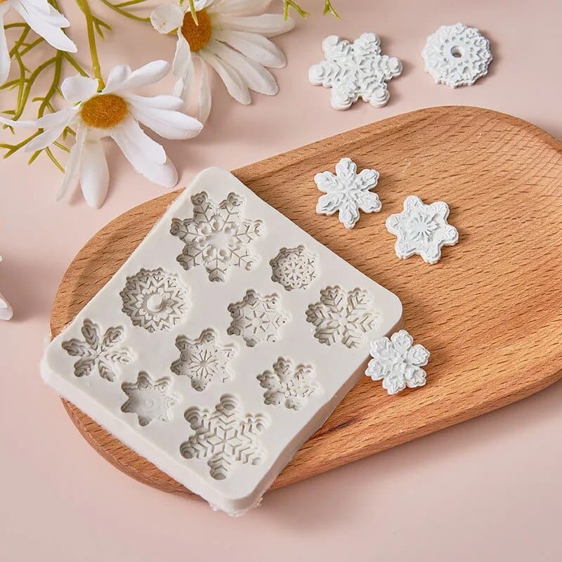 Moule à Gateau en Silicone Flocons de Neige