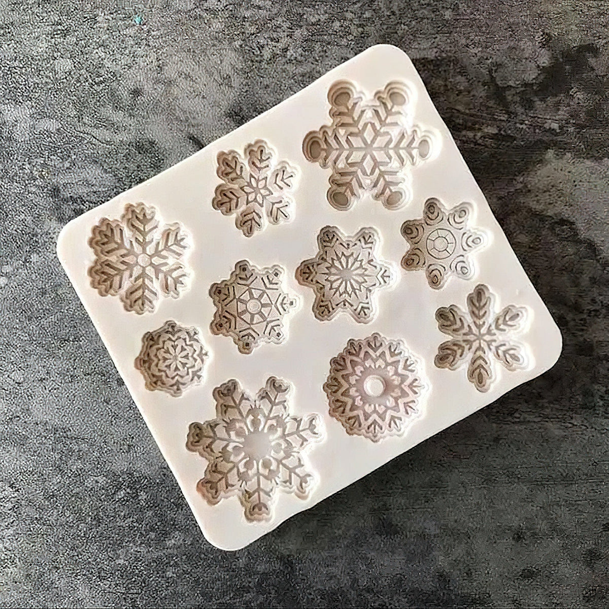 Moule à Gateau en Silicone Flocons de Neige Carré