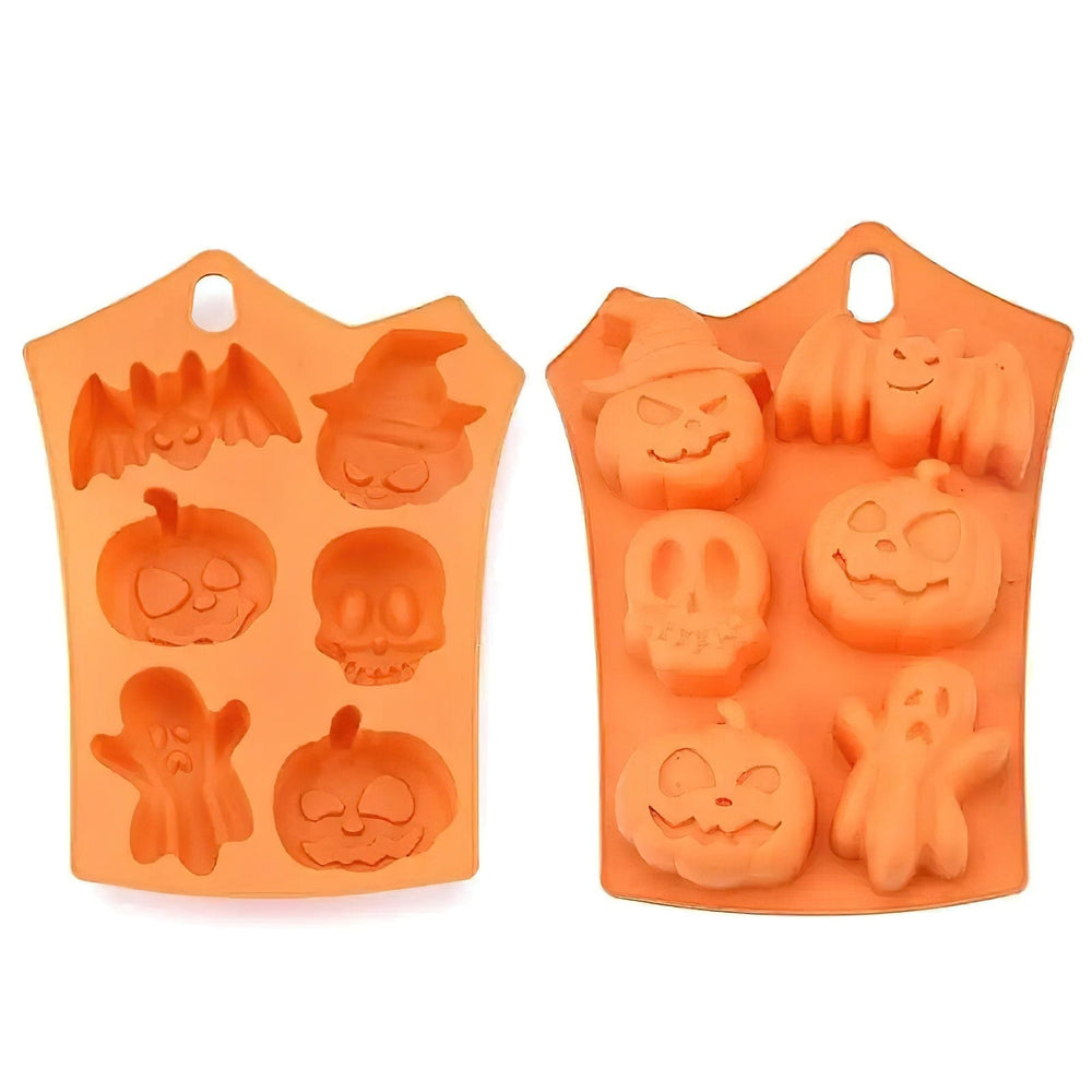 Lot De 2 Moules à Chocolat Halloween – Silicone 3D, Violet, 50 Ml, Neufs