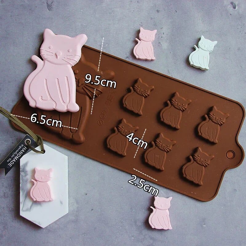 Moule à Gateau et Chocolat en forme de Chats