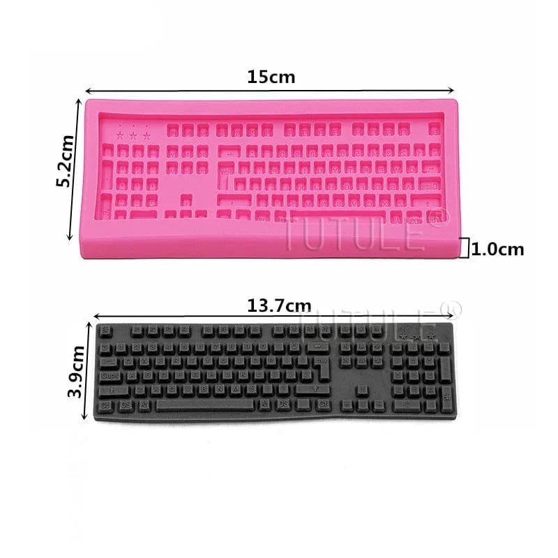 Moule à Gâteau Silicone - Clavier d'Ordinateur 3D