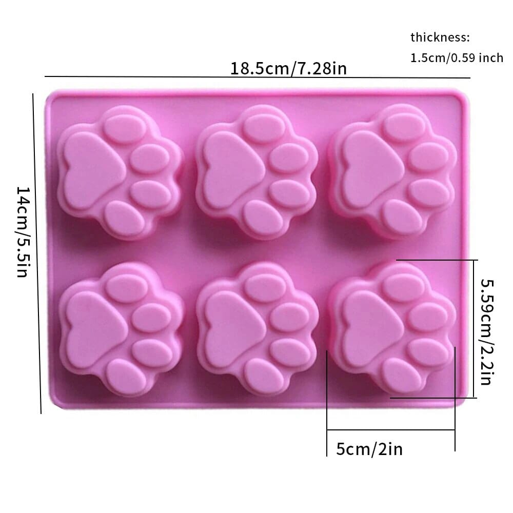 Moule à Gâteau Silicone - Pattes de chat