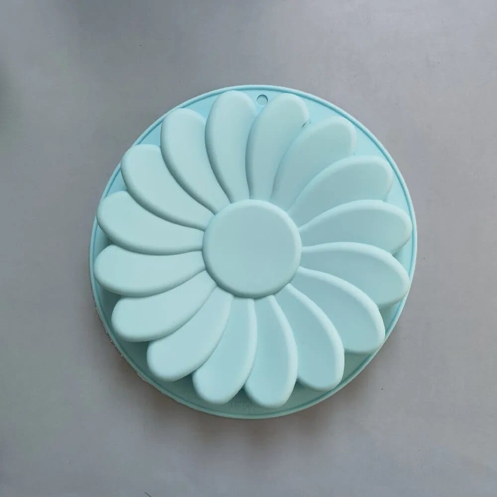 Moule à Gâteaux en Silicone : Forme de Fleur Bleu