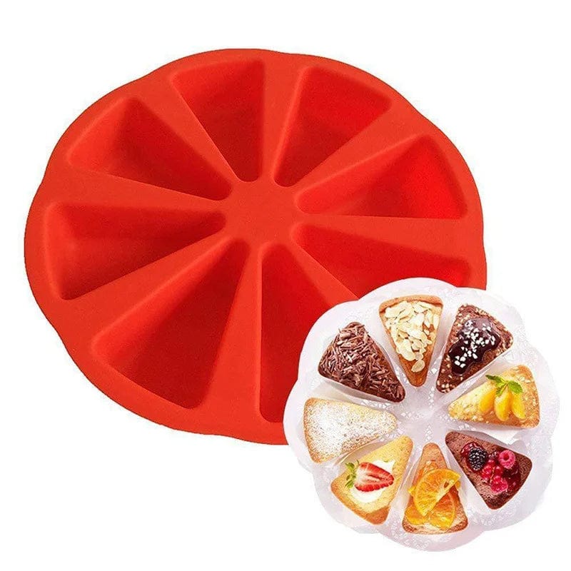 Moule à Gâteaux Silicone - 8 Parts Compartimentées