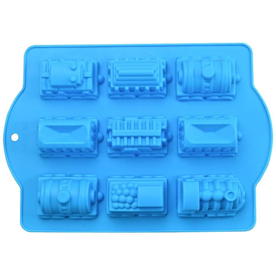 Moule à Gâteaux Trains en Silicone 3D