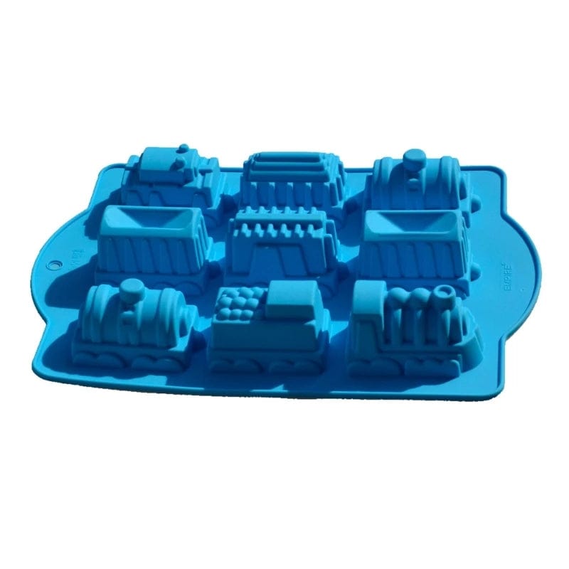 Moule à Gâteaux Trains en Silicone 3D