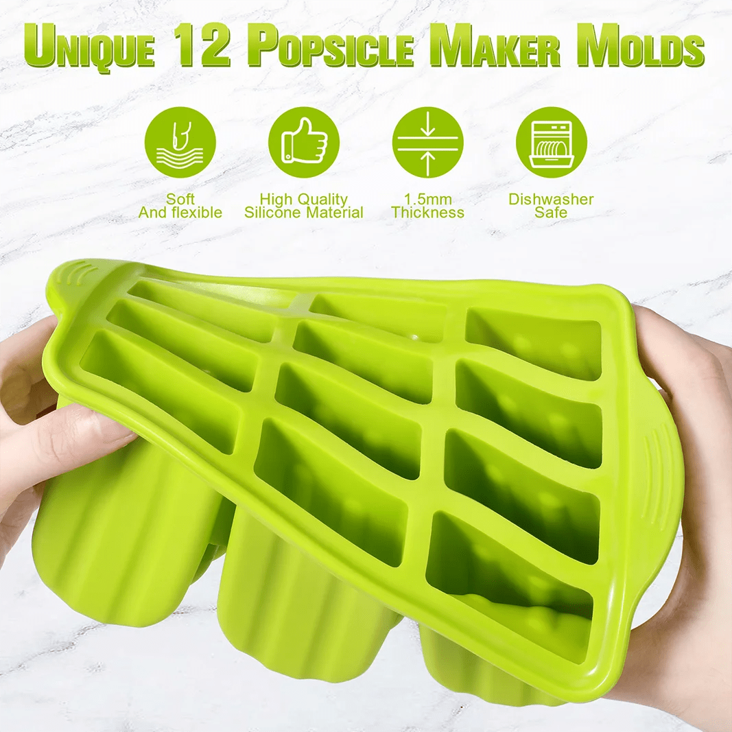 Moule à glace en silicone avec bâtonnets en bois - Outils pour crème glacée de l'été
