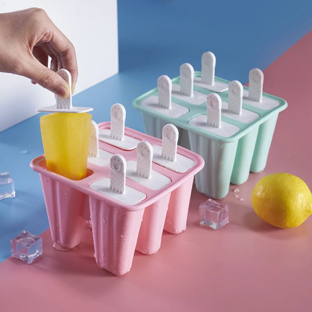 Moule à Glace en Silicone avec Poignée - 4/6 cavités
