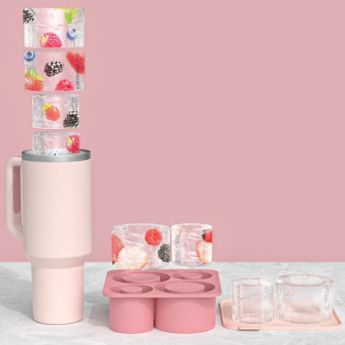 Moule à Glaçons Cylindriques pour la Mega-Gourde Isotherme