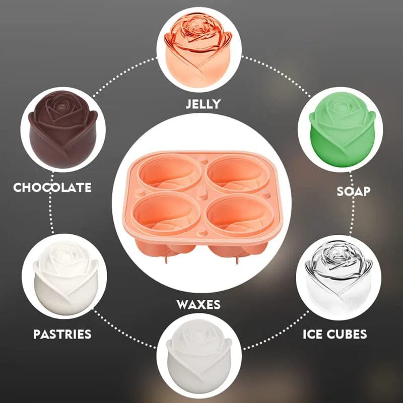 Moule à glaçons en forme de Rose