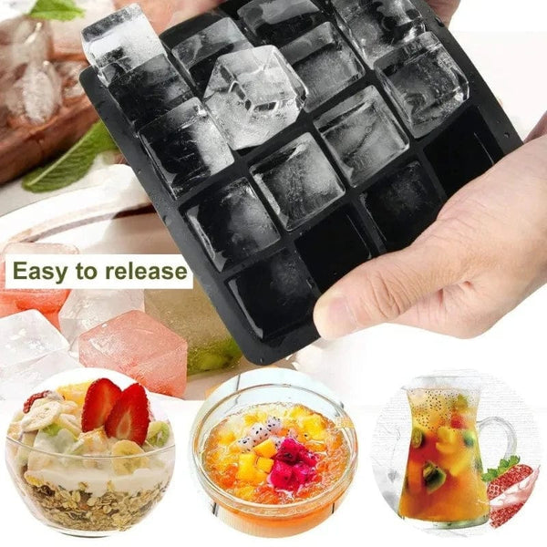 Bac à Glaçons Ice Box Noir - Récipient Pour Fabriquer, Stocker Et Servir Des Glaçons