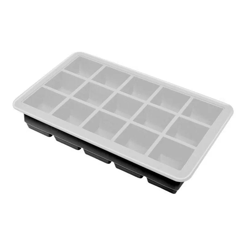 Moule à Glaçons en Silicone avec Couvercle 15-cavity Black