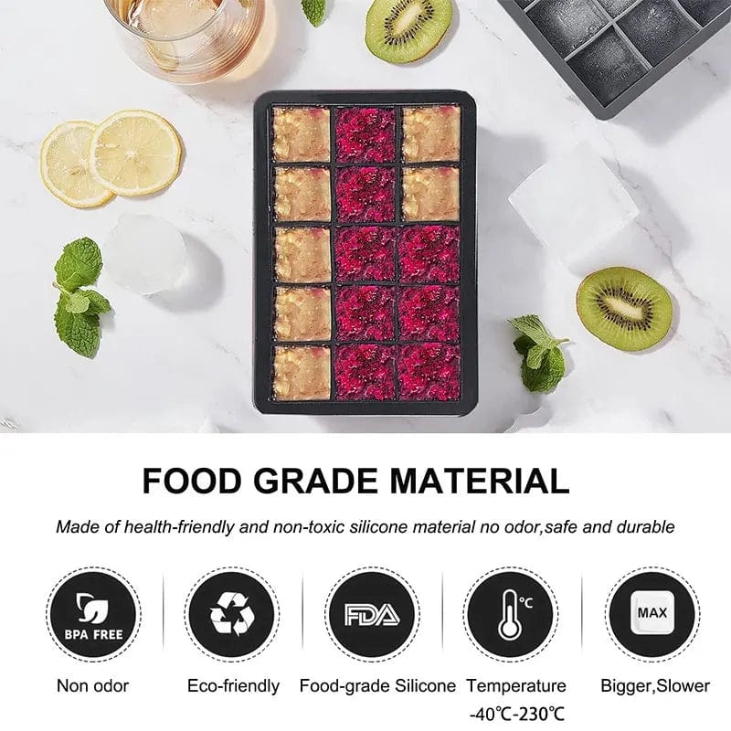 Moule à Glaçons en Silicone avec Couvercle