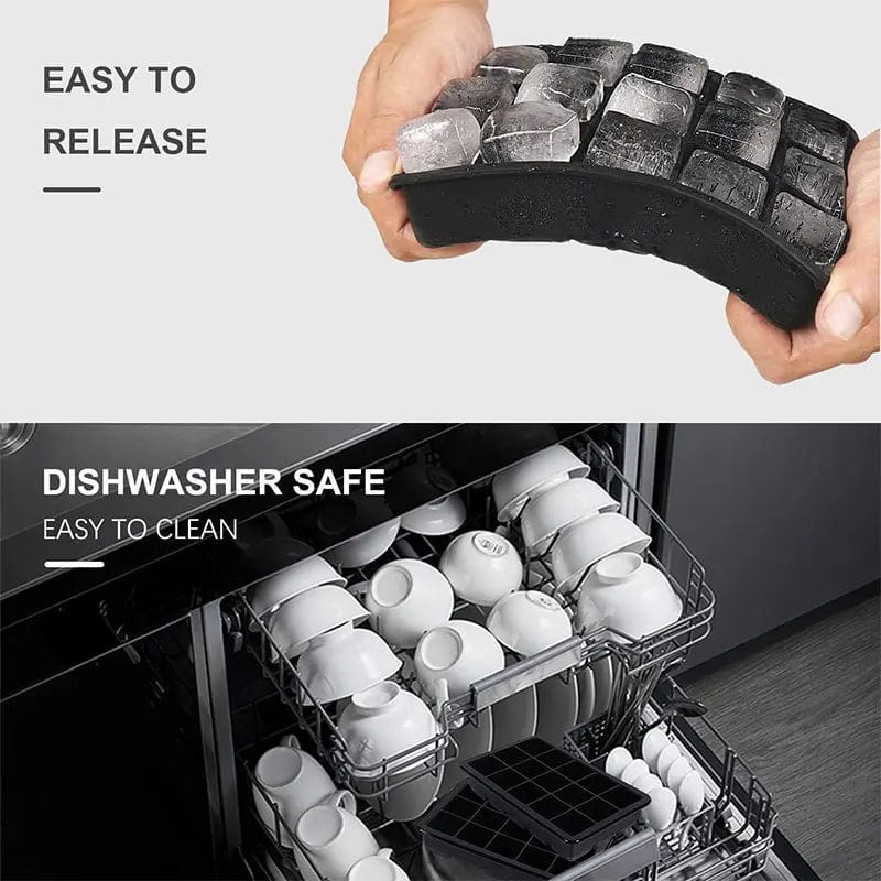 Moule à Glaçons en Silicone avec Couvercle