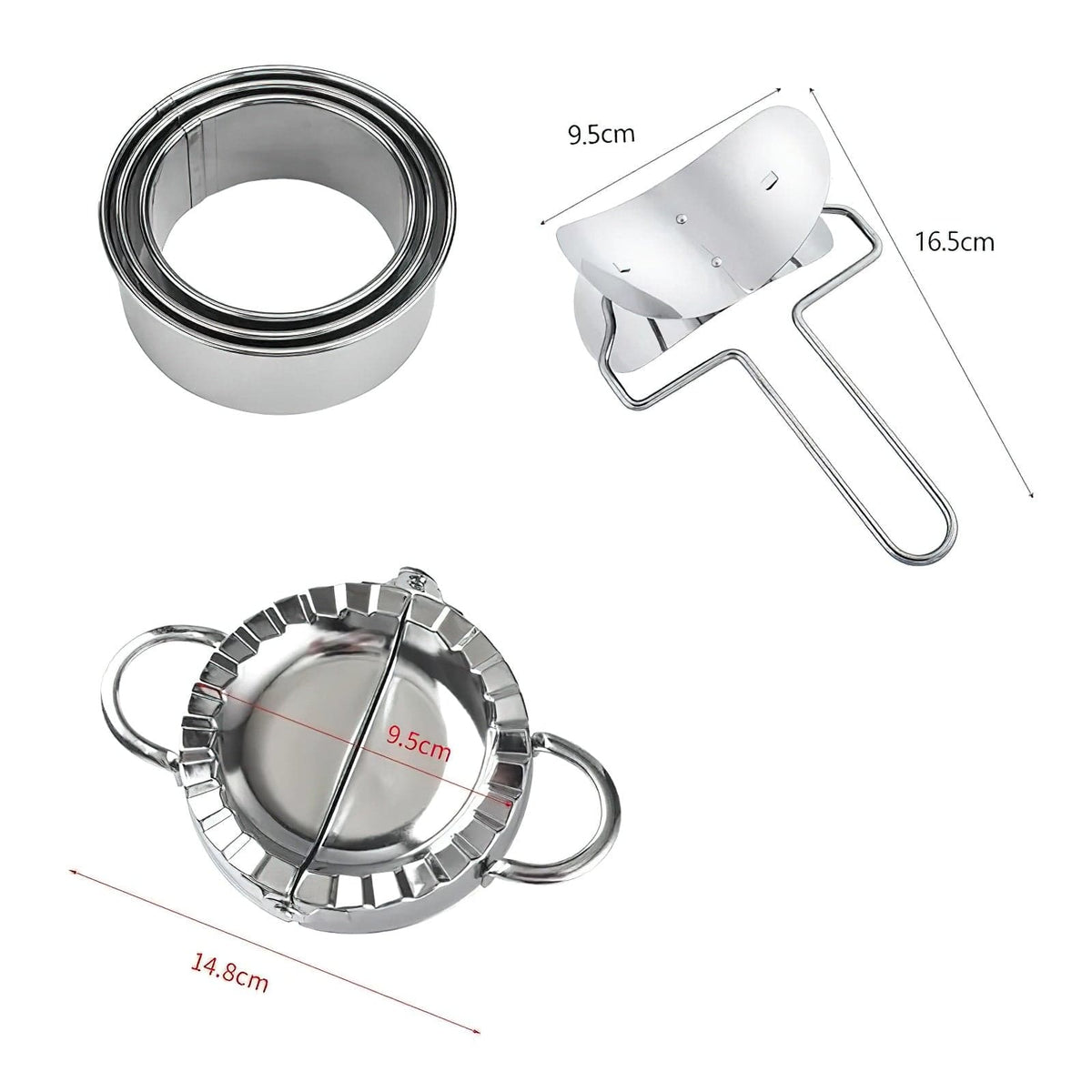 Moule à Ravioli Set Complet (1 moule + 4 accessoires)