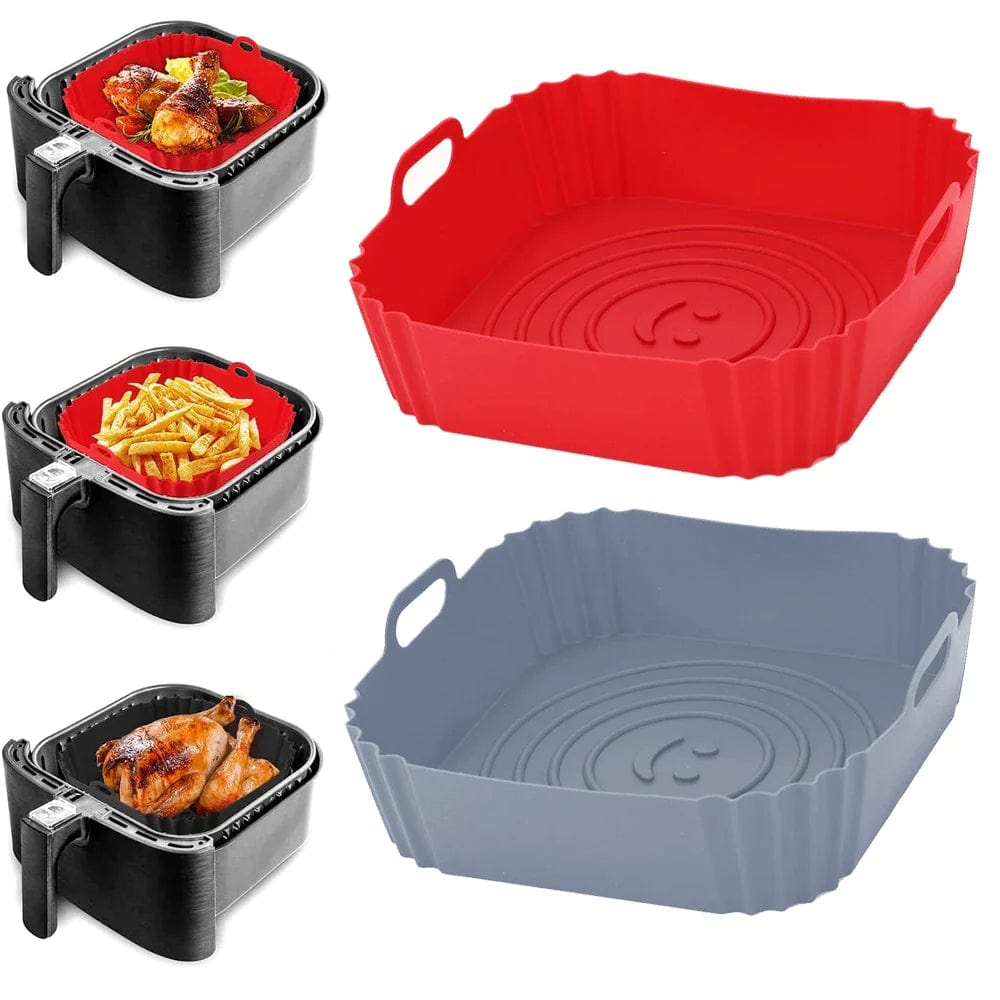 Moules en Silisone Carrés pour Air Fryer Air Fryer