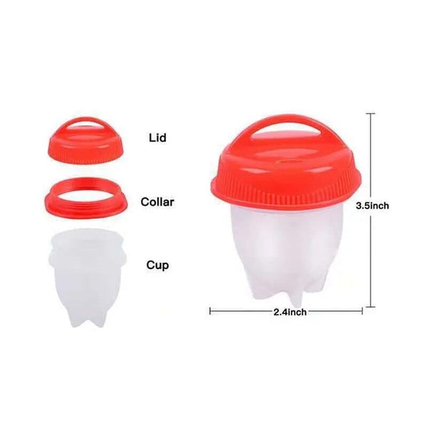 PRETYZOOM - Lot De 4 Coquetiers En Plastique Antiadhésifs Pour œufs Durs Et Pochés - Ustensile De Cuisine Pratique, Facile à Nettoyer