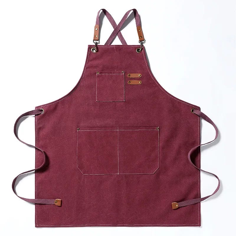 New Fashion Canvas Kitchen Aprons For Woman Men Chef Work Apron For Grill Restaurant Bar Shop Cafes Beauty Nails Studios Uniform pink / OneSize