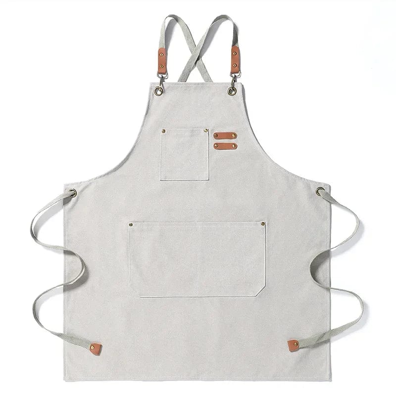 New Fashion Canvas Kitchen Aprons For Woman Men Chef Work Apron For Grill Restaurant Bar Shop Cafes Beauty Nails Studios Uniform white / OneSize