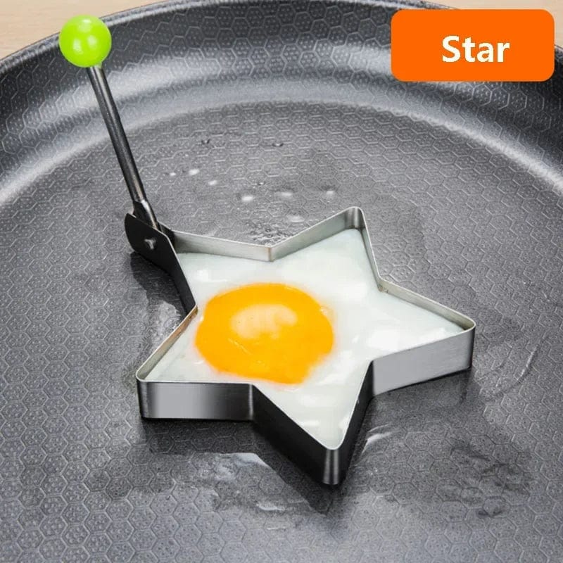 New Stainless Steel Fried Egg Mold Heart Pancake Maker Breakfast Baking Omelette Rings Cooking Tools Kitchen Accessories Gadget Style 4