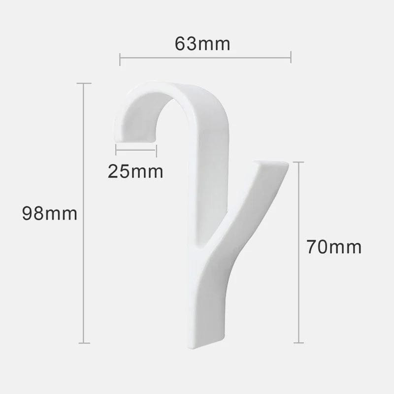 Organisateur de rangement pour radiateur de salle de bain blanc transparent - Coat Hook Eco-Friendly