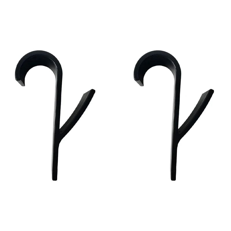 Organisateur de rangement pour radiateur de salle de bain blanc transparent - Coat Hook Eco-Friendly Black 2 pcs