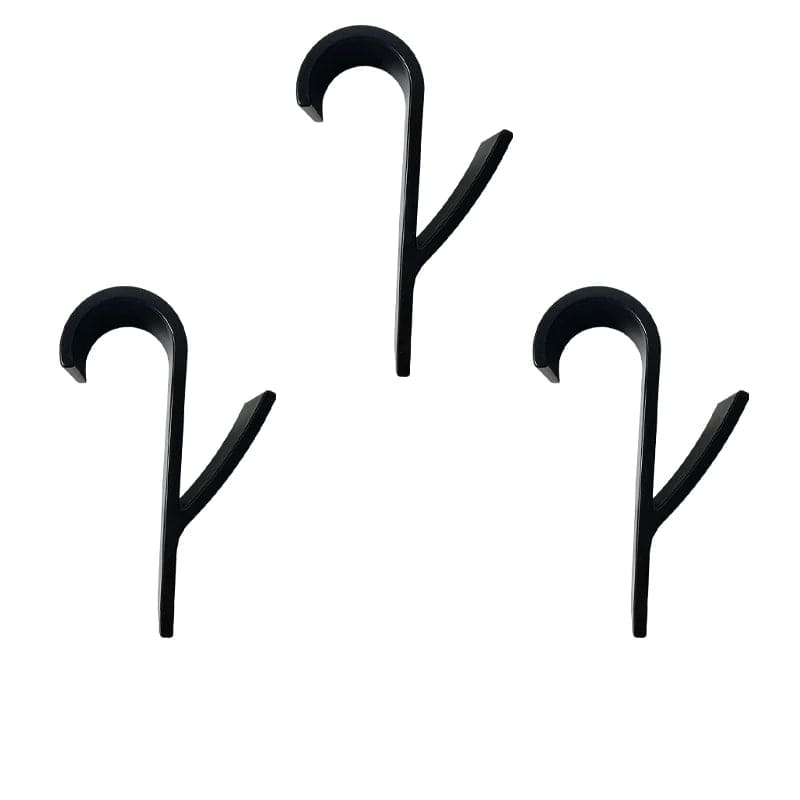 Organisateur de rangement pour radiateur de salle de bain blanc transparent - Coat Hook Eco-Friendly Black 3 pcs
