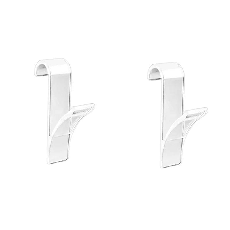 Organisateur de rangement pour radiateur de salle de bain blanc transparent - Coat Hook Eco-Friendly Transparent 2 pcs