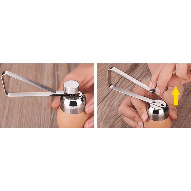 Perforateur à Œufs En Acier Inoxydable 304 - Avec Base En PP, Pour Éviter Les Fêlures Et Faciliter L'Épluchage