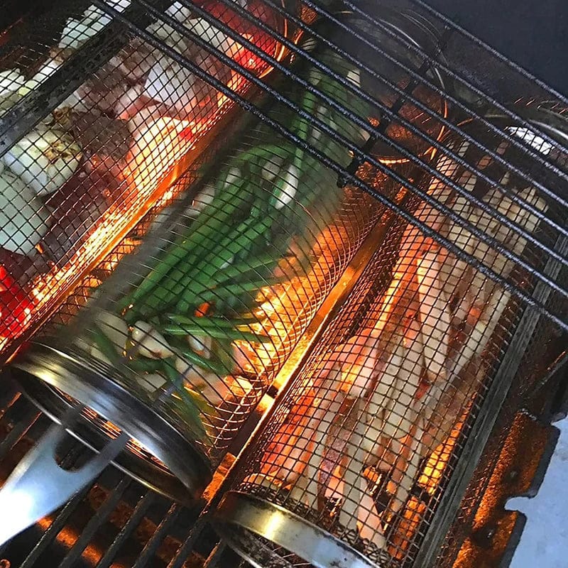 Panier Barbecue Grille en Acier Inoxydable pour Légumes et Poissons