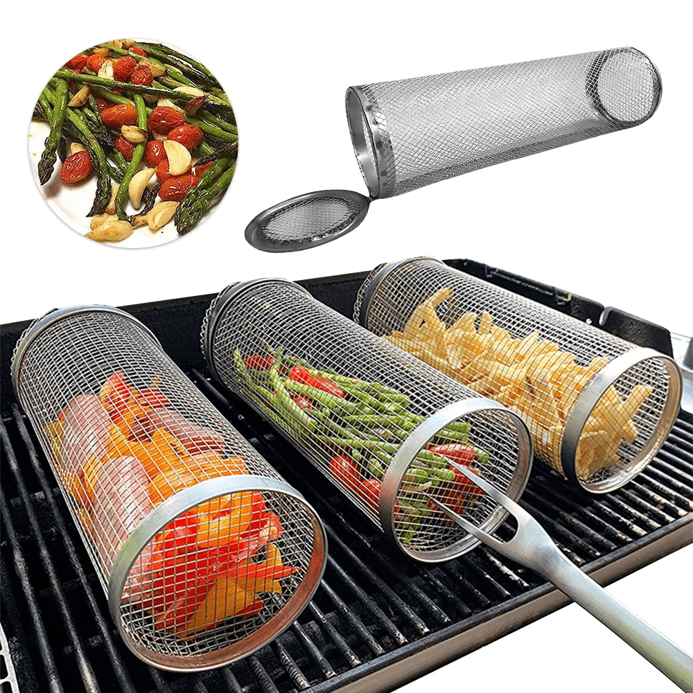 Panier Barbecue Grille en Acier Inoxydable pour Légumes et Poissons