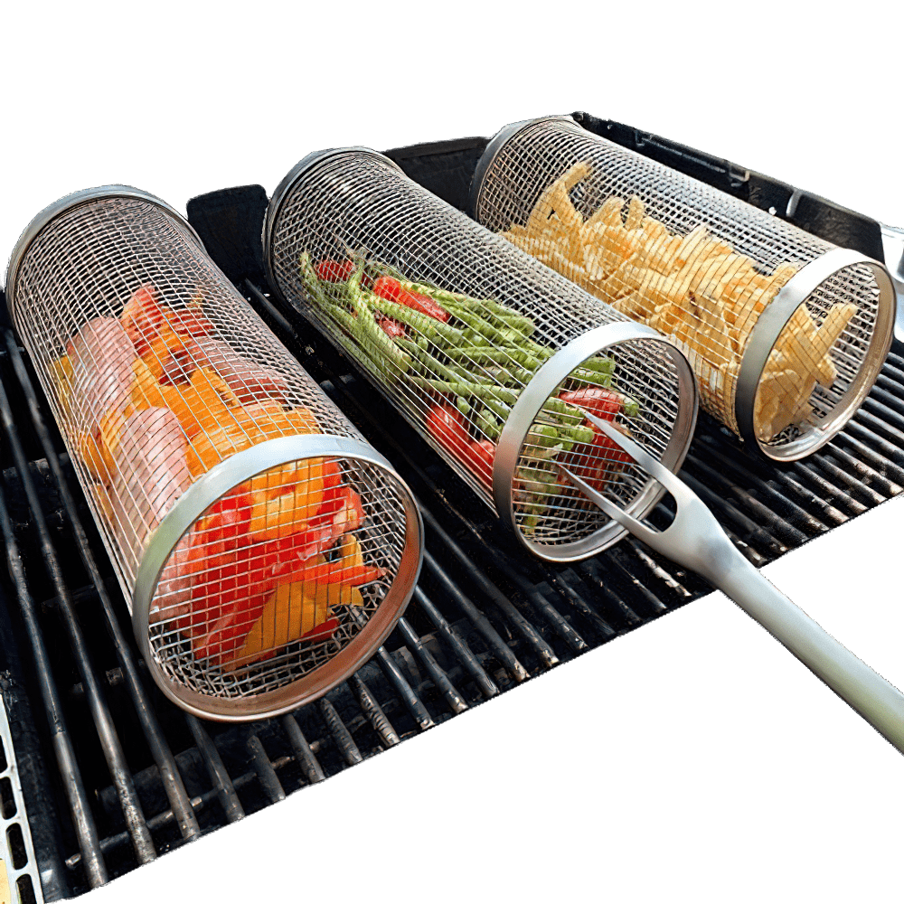 Panier Barbecue Grille en Acier Inoxydable pour Légumes et Poissons