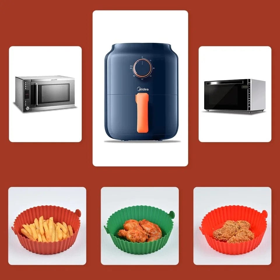 Panier de Cuisson en Silicone pour Air Fryer (18x20x4,5 cm)
