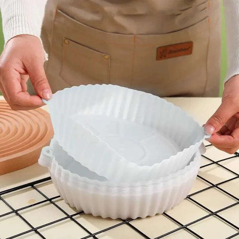 Panier de Cuisson en Silicone pour Friteuse sans Huile (18x20x4,5 cm)