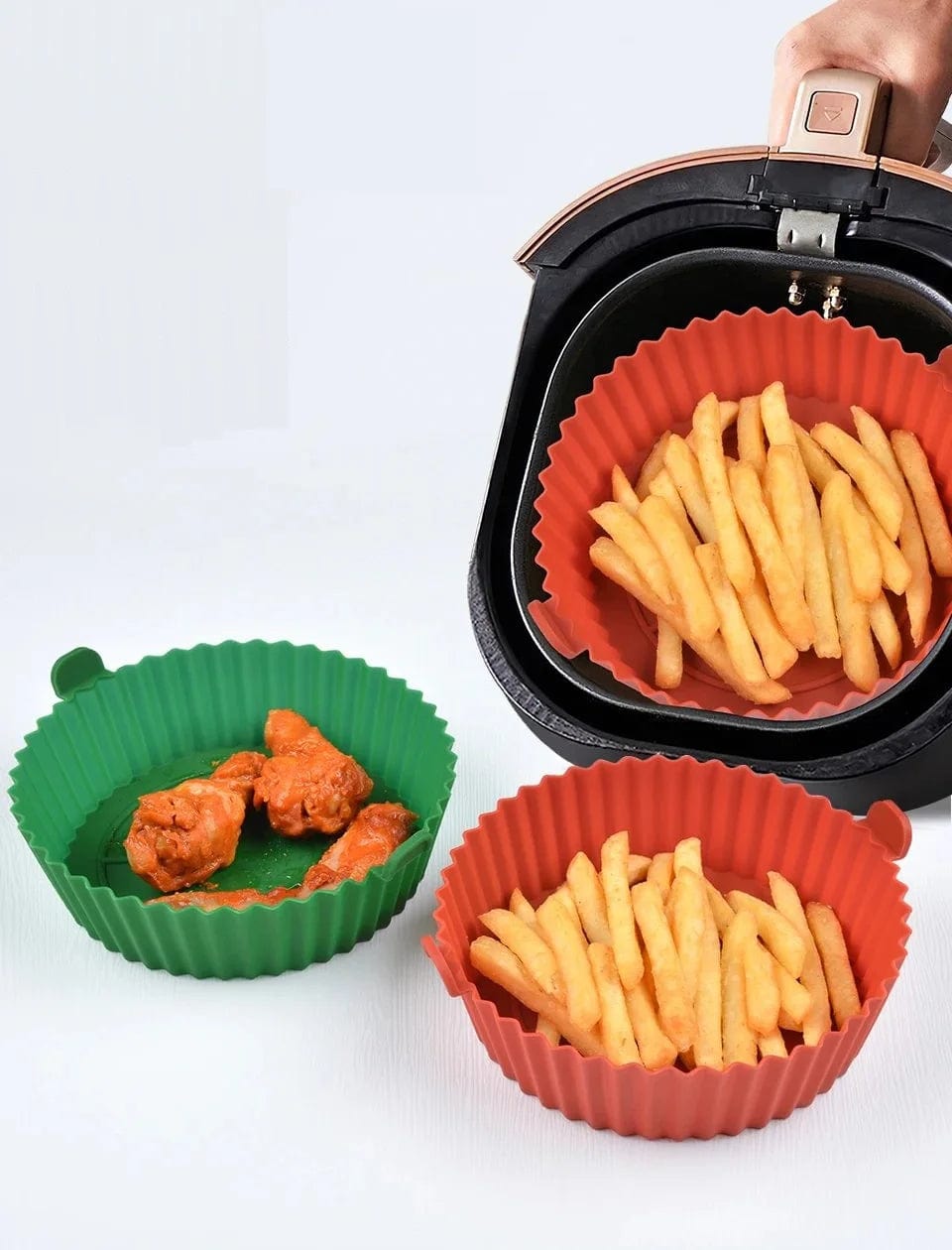 Paniers de Cuisson en Silicone pour Friteuse sans Huile (lot de 2)