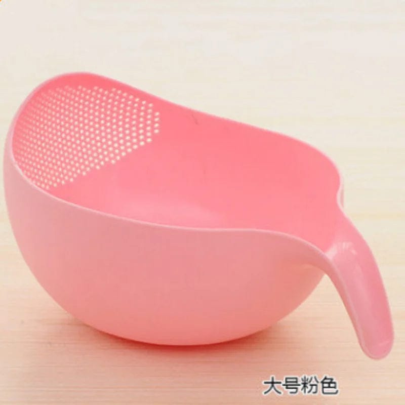 Passeoire Panier Passoire Légumes Fruits Nettoyage Eco-Friendly Drainage Pink-With handle
