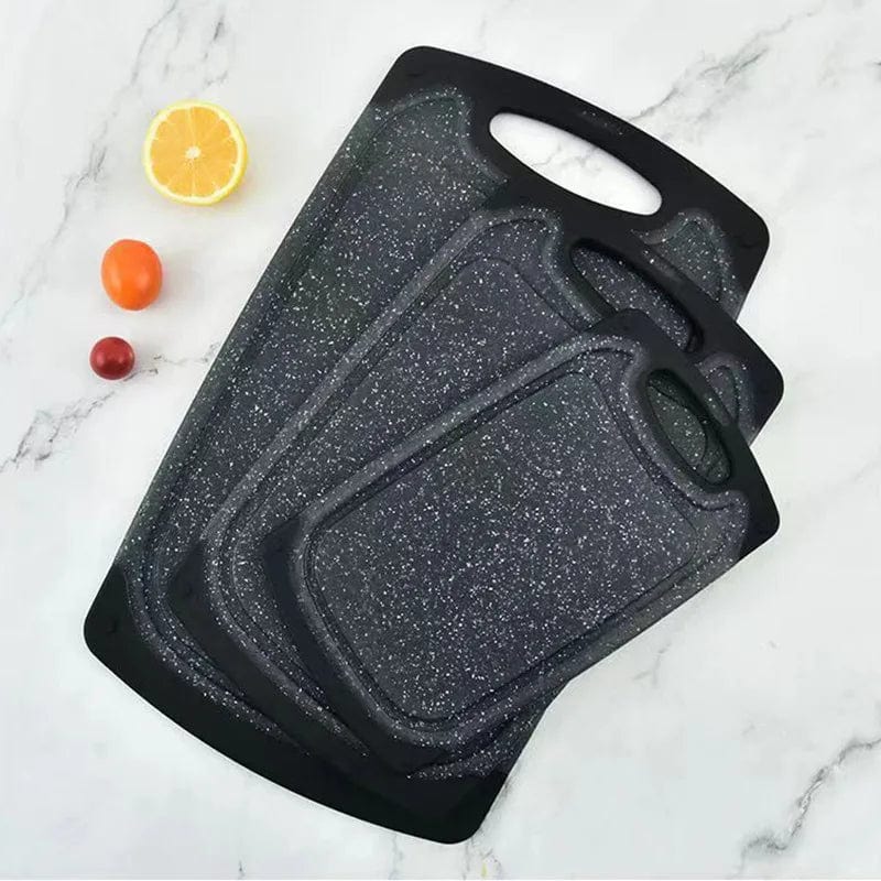 Planche à découper cuisine imitation marbre - Set 3 pièces - Pratique et design