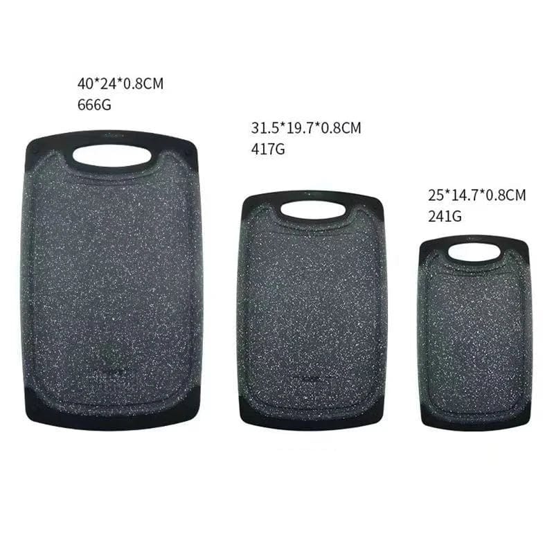 Planche à découper cuisine imitation marbre - Set 3 pièces - Pratique et design