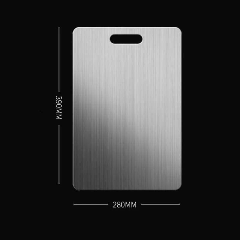 Planche à découper de cuisine en acier inoxydable multifonctionnelle 39 28cm