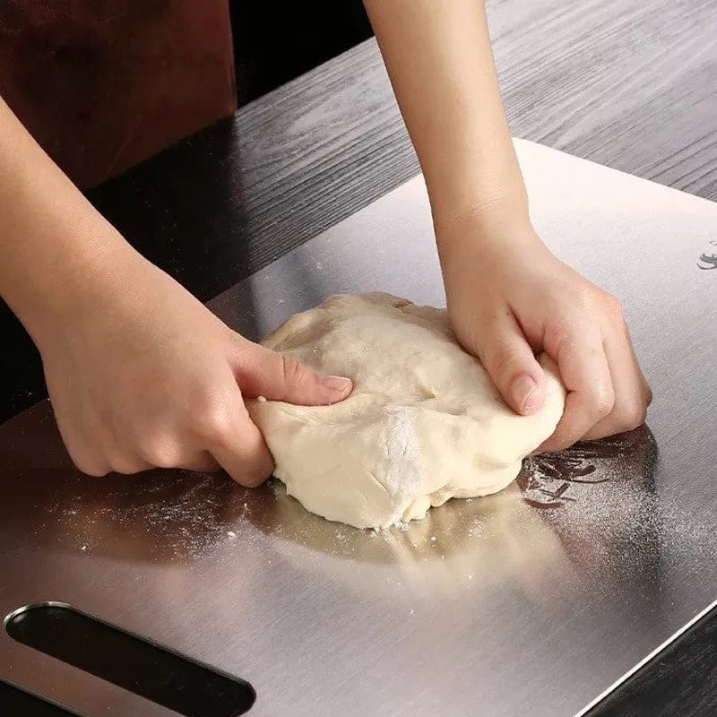 Planche à découper de cuisine en acier inoxydable multifonctionnelle