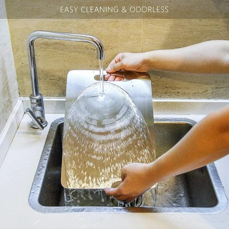 Planche à découper de cuisine en acier inoxydable multifonctionnelle