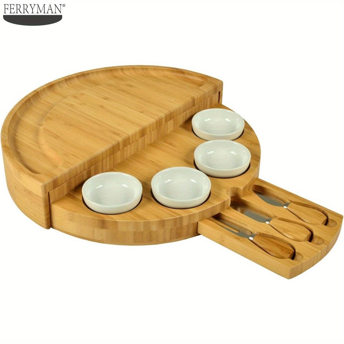 Planche à fromage en bois avec couteau et fourchette, idéale cuisine maison