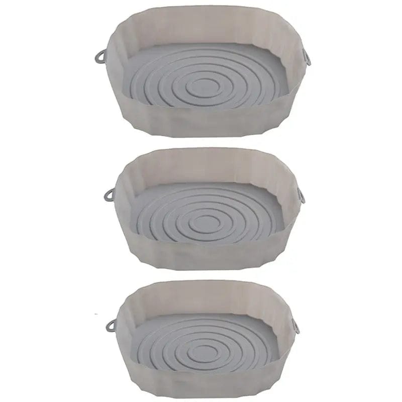 Plateau en silicone pour air fryer réutilisable antiadhésif rond pad de cuisson pour micro-ondes four - Liner de four et de air fryer CHINA / 3pcs