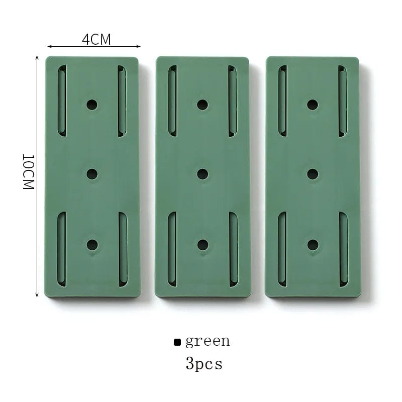 Porte-Prise Mural Autocollant pour Cuisine et Bureau 3PCS Green / CHINA