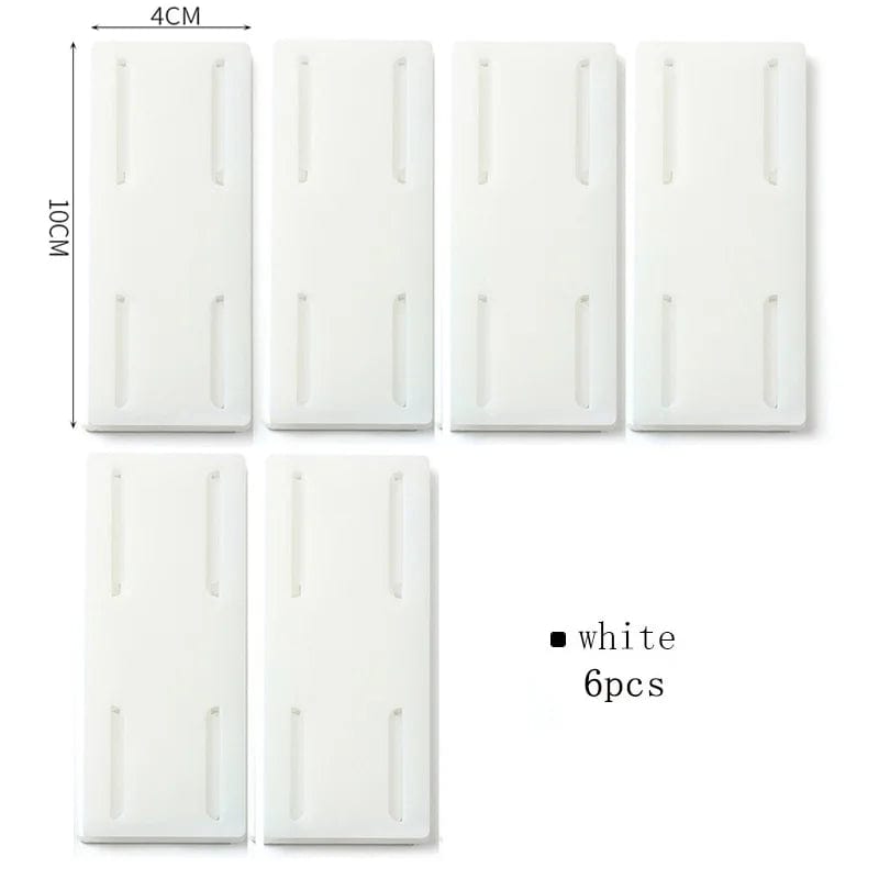Porte-Prise Mural Autocollant pour Cuisine et Bureau 6PCS White / CHINA
