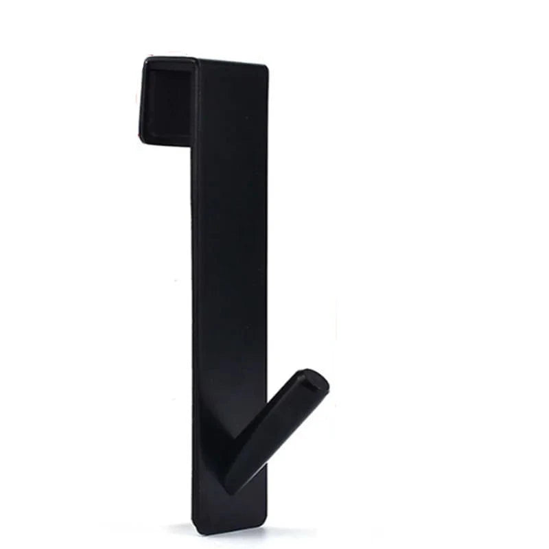 Porte-serviettes mural en acier inoxydable en forme de S - Noir black