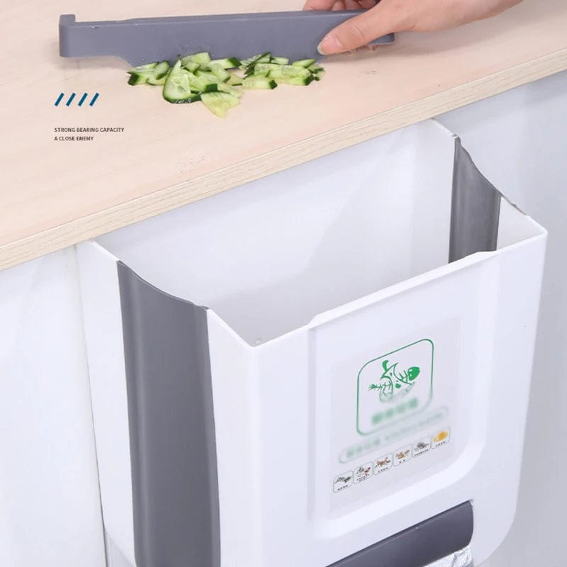 Poubelle de Cuisine Murale Pliable, Rangement Suspendu dans l'Armoire, Pratique et Eco-Friendly