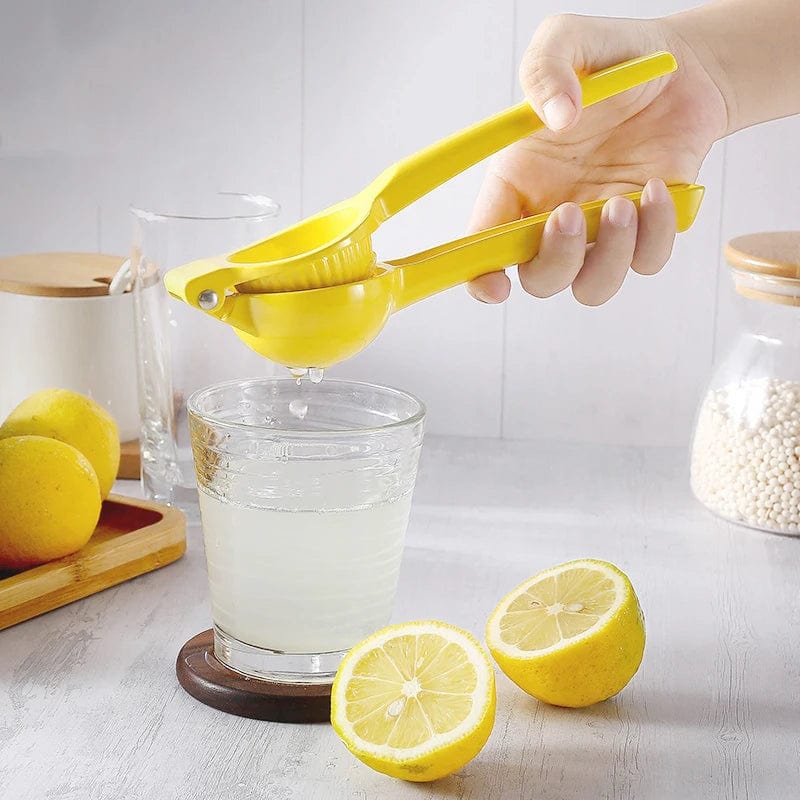 Presse Agrumes Manuel en Aluminium pour Jus de Citron &amp; Orange Yellow