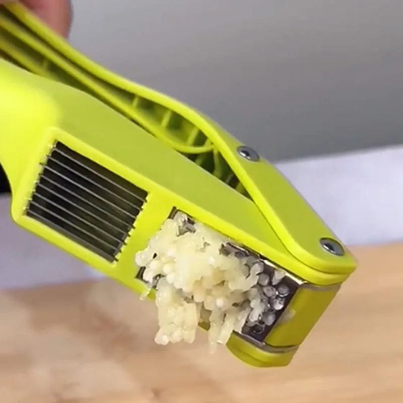 Presse-ail 2-en-1 en acier inoxydable pour écraser et trancher l'ail, presse-légume pour la cuisine à la maison